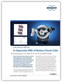 Bruker Lab Report: In Operando XRD of Battery Pouch Cells