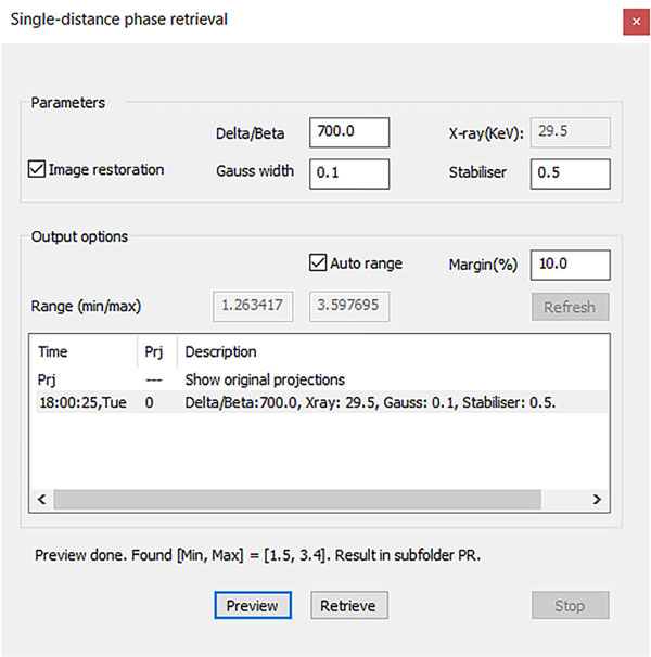 Phase Retrieval Imaging in Bruker NRecon 2.0