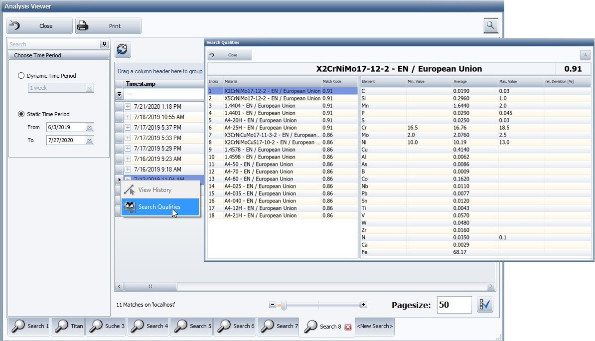 Total Materia Metals Database