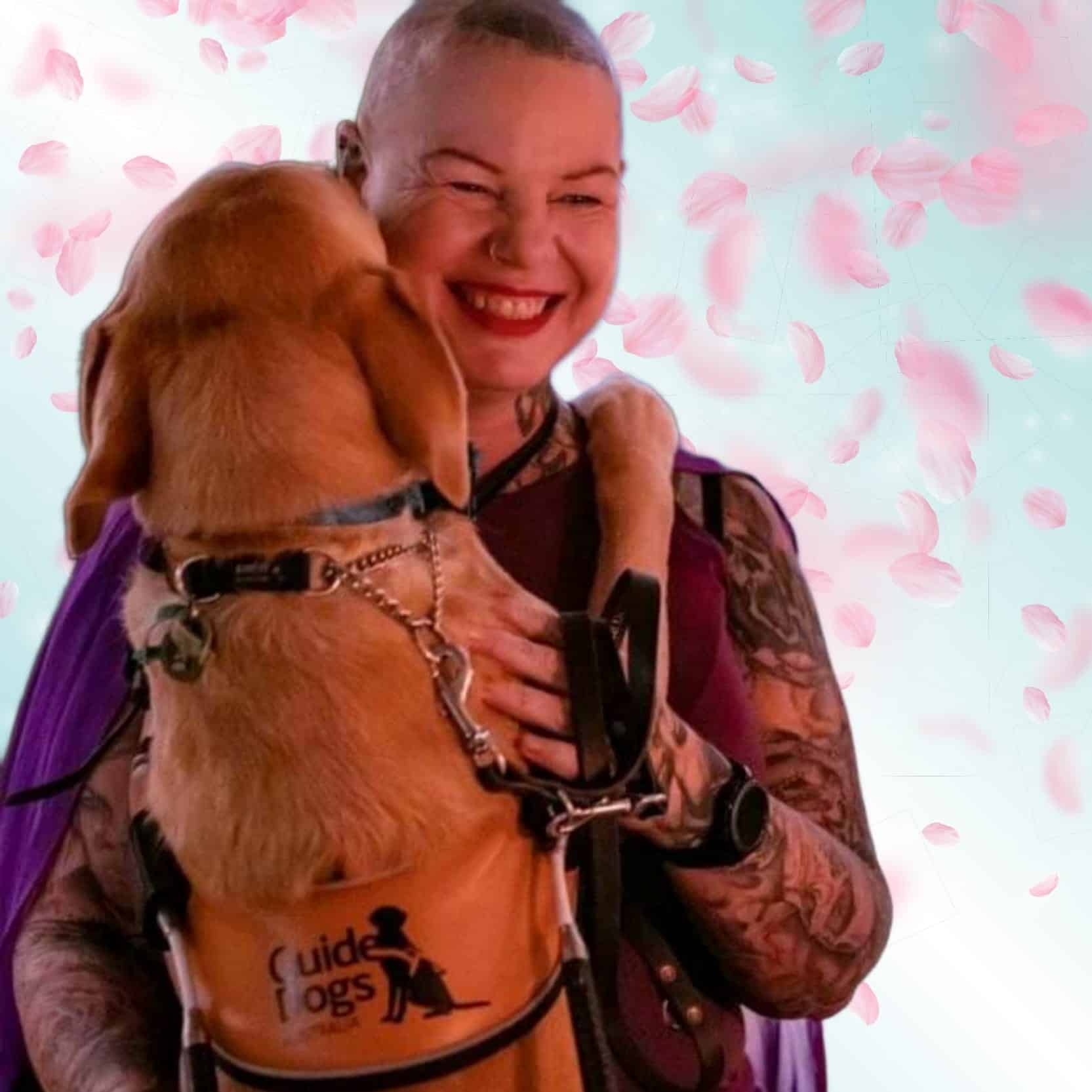 Janice Whittle with guide dog Keenan