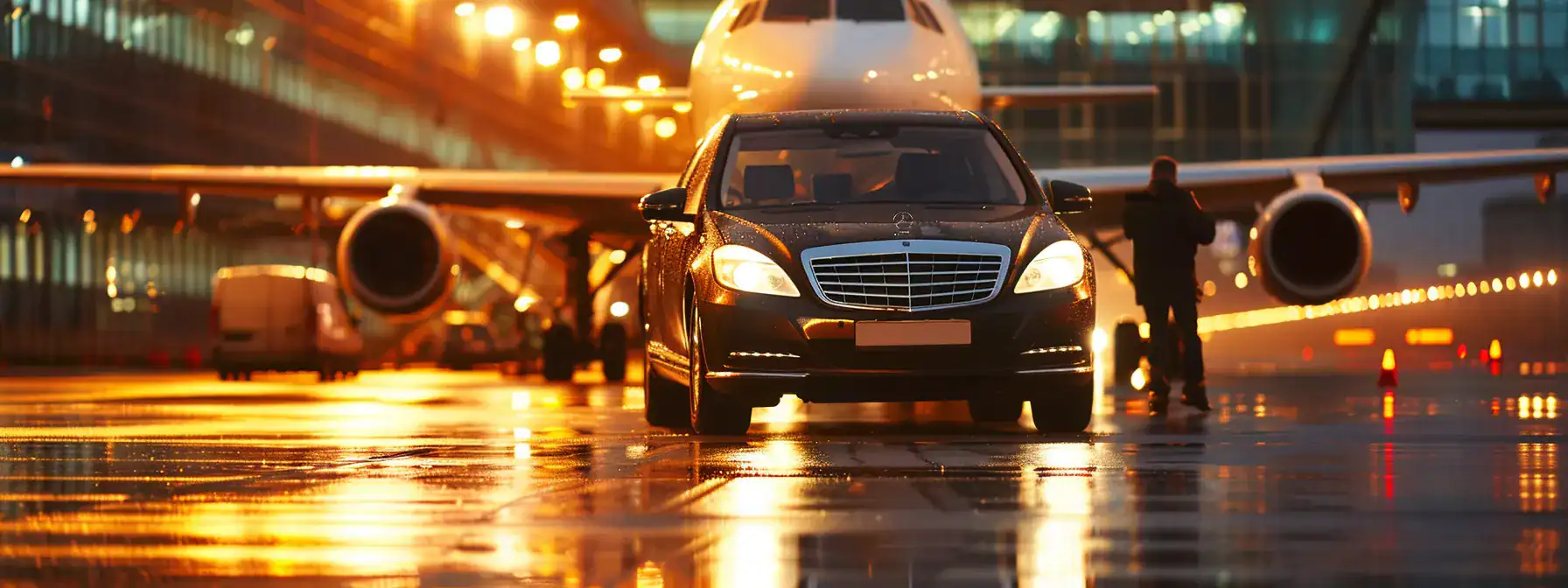 a luxurious airport transfer service vehicle with a sleek, shiny exterior and a spacious interior, showcasing elegance and affordability. a luxurious airport transfer service vehicle with a sleek, shiny exterior and a spacious interior, showcasing elegance and affordability.