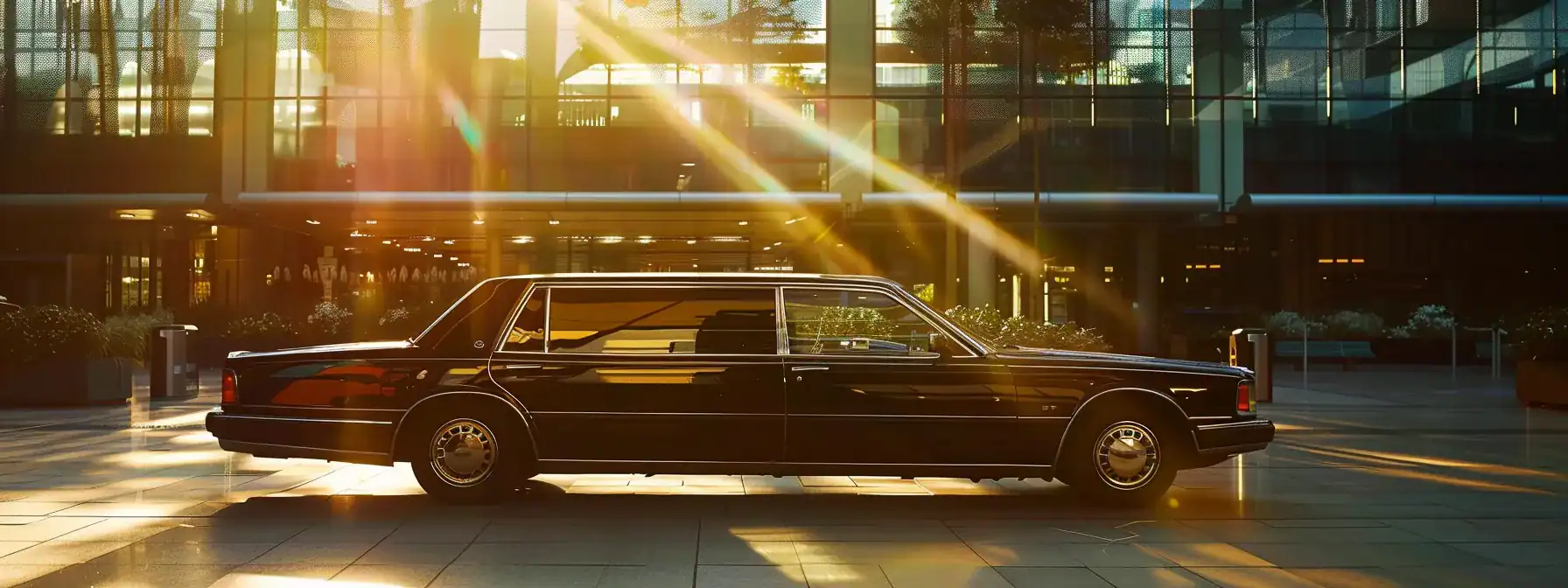 a sleek black limousine awaits at a sunlit sydney airport curb, radiating professionalism and readiness for an executive's seamless corporate transfer.