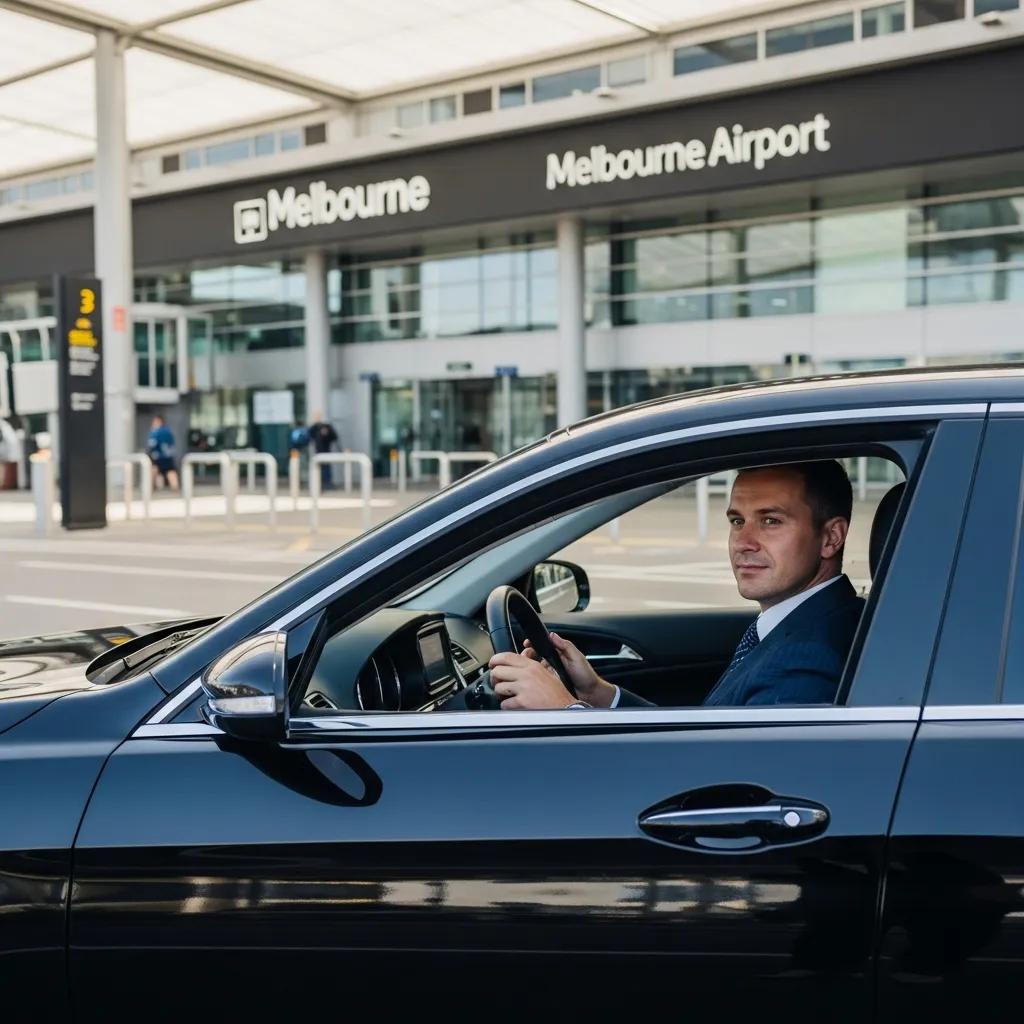 Luxury chauffeur service at Melbourne Airport for corporate travelers