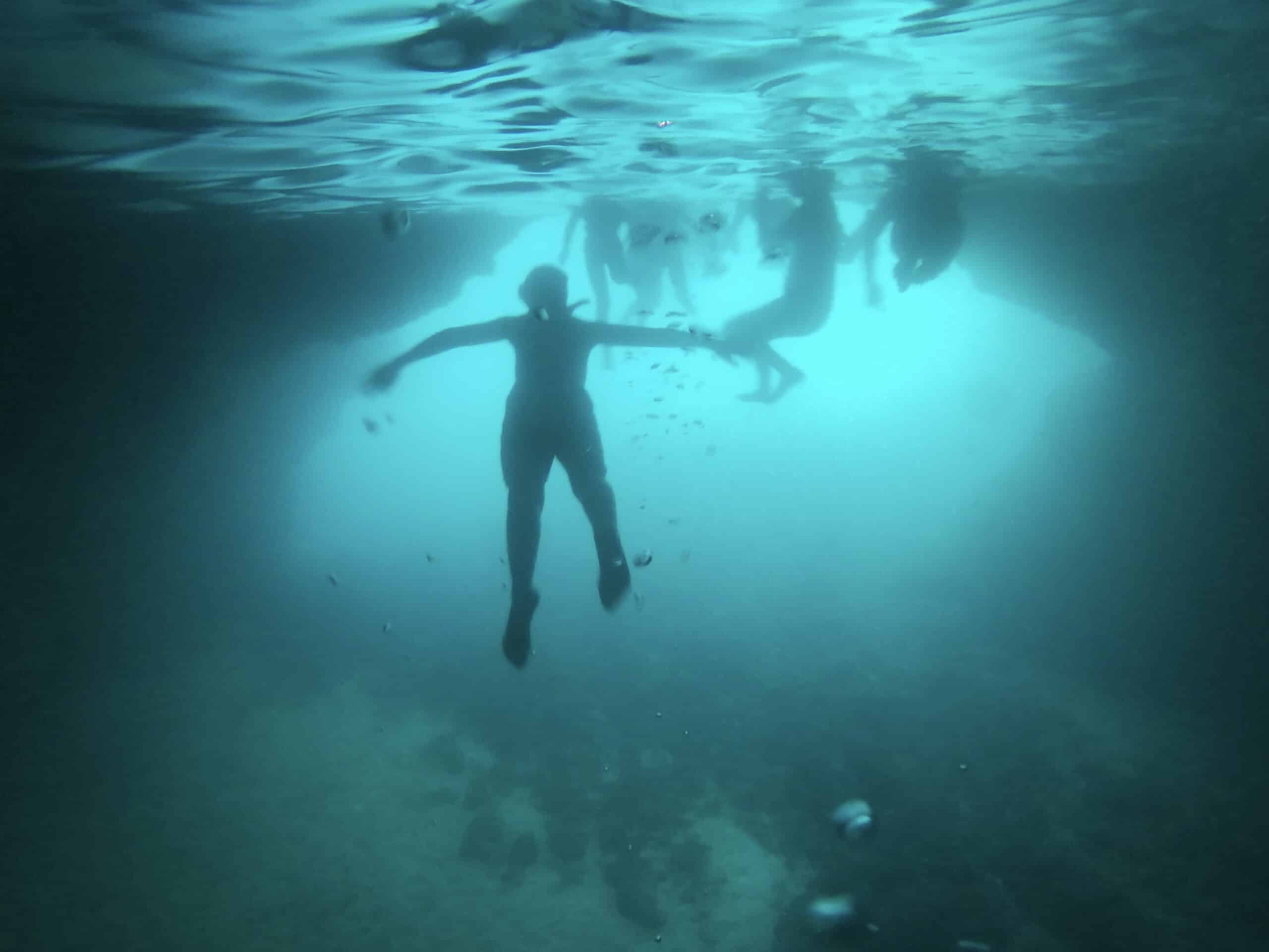 underwater picture from the Blue cave