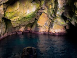 Speedboat Inside the Green Cave on Kalamota Island: Discovering Nature's Beauty