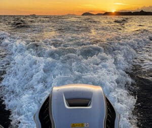 Twilight over the Elafiti Islands from Speedboat: Capturing Sunset Serenity