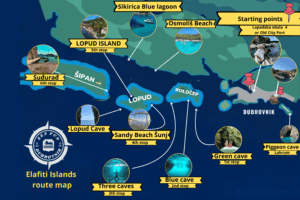 Elafiti Islands Map and best hidden gems on Elafiti Islands, accessible only by private speedboat