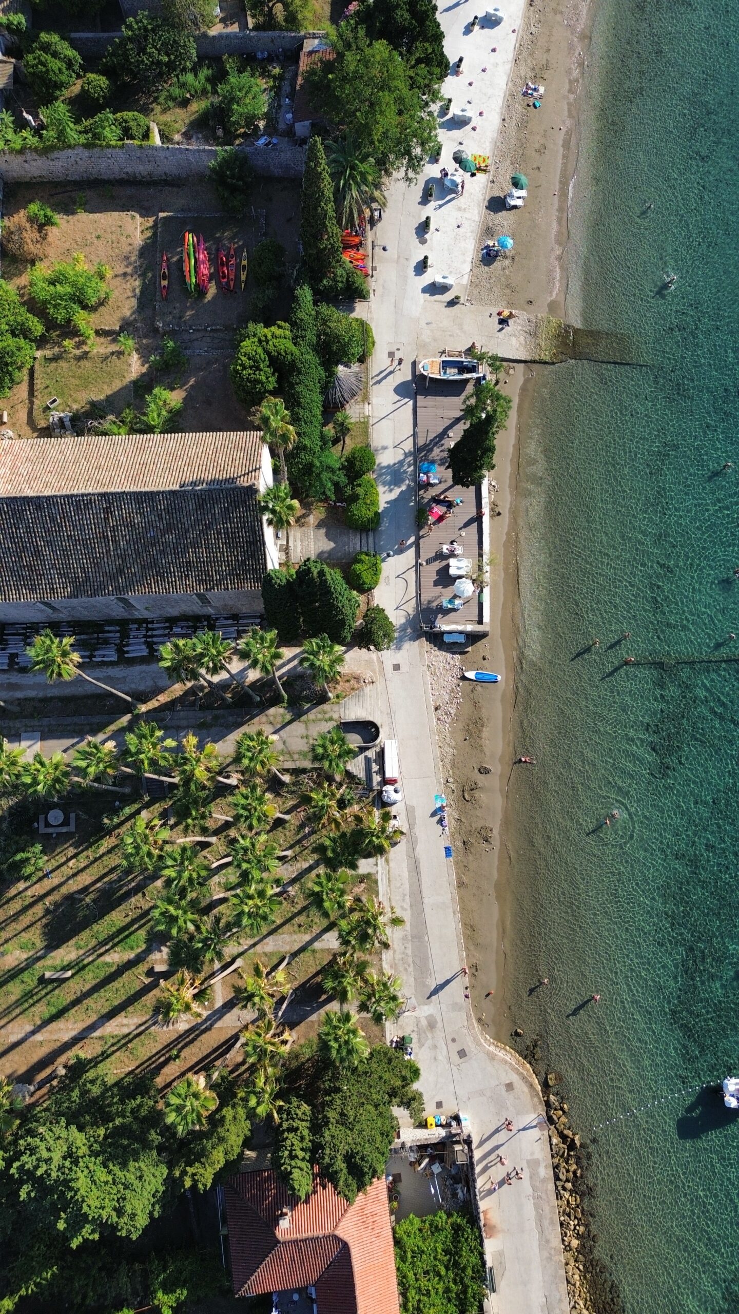 Panoramic view of Lopud Island from the air