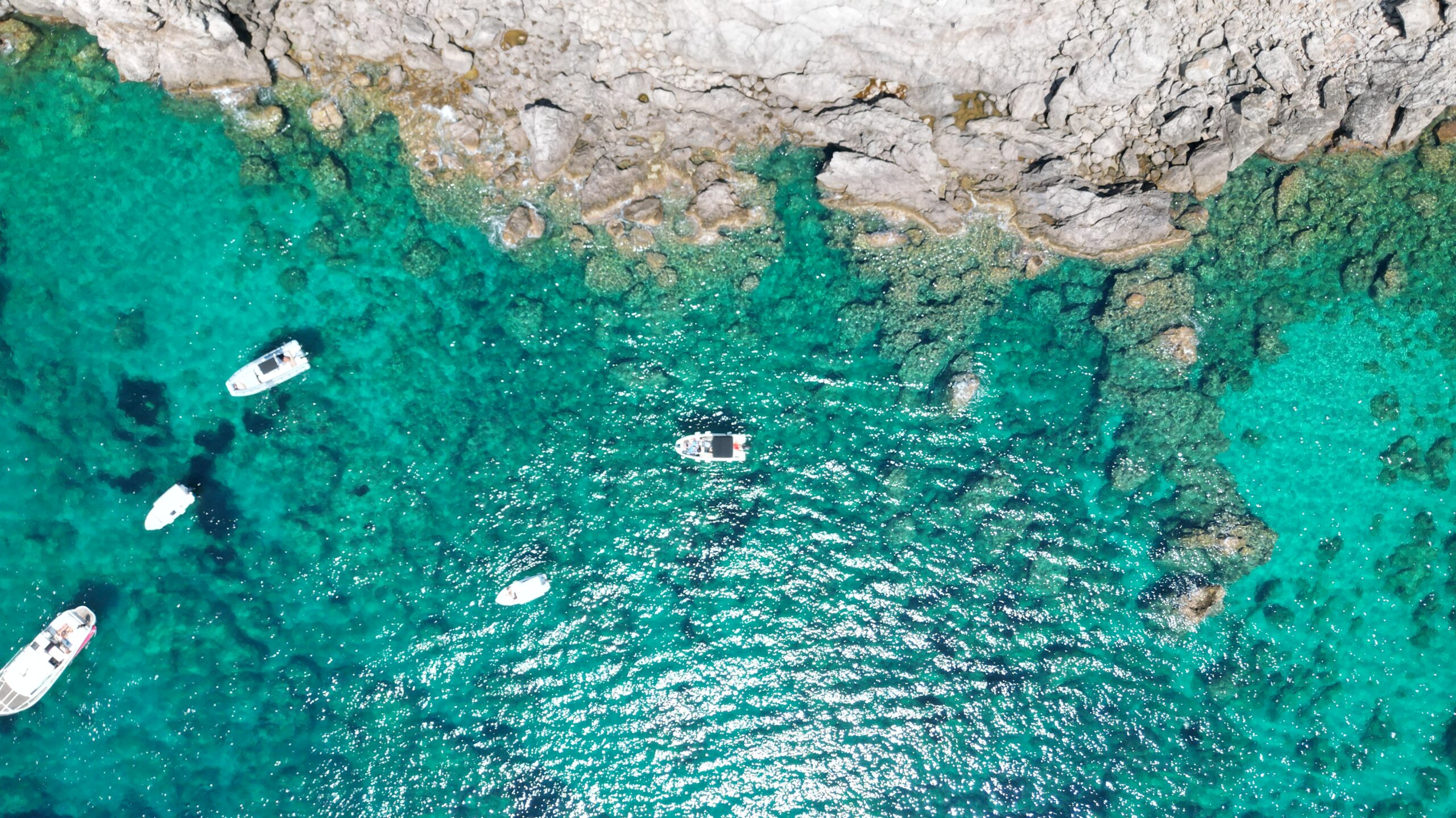 Panoramic view of Koločep Island from the air