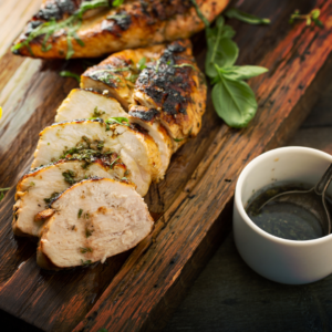 Bodacious Raspberry Balsamic Glazed Chicken