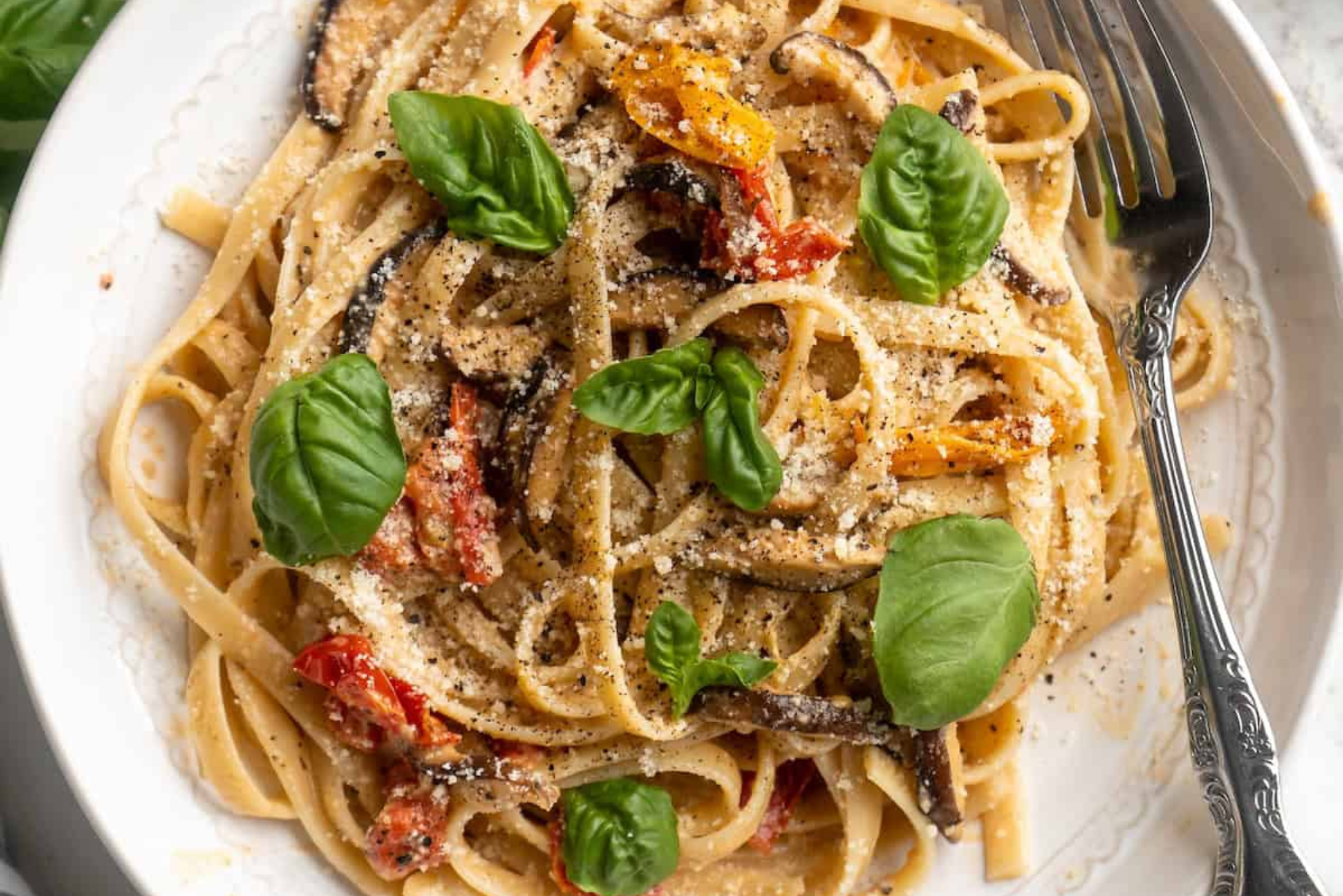 WILD MUSHROOM PASTA WITH MUSHROOM & SAGE OLIVE OIL & FIG BALSAMIC