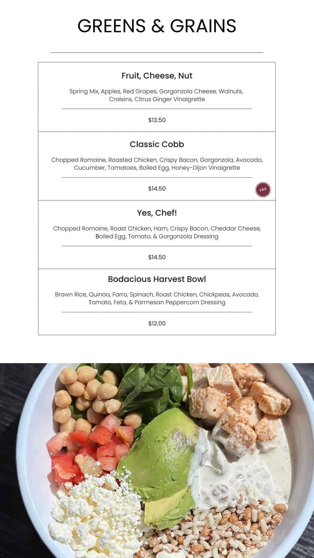 Vibrant bodacious harvest bowl loaded with fresh vegetables, grains, chicken, and feta cheese, perfect for healthy eating and nutritious meals.