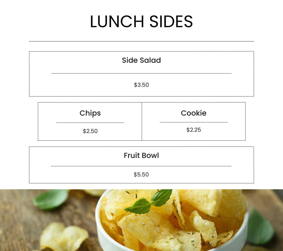 Crispy potato chips garnished with fresh basil leaves in a white bowl for a snack at Bodacious Shops.