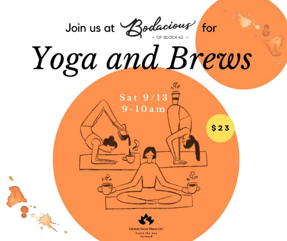 Join us at Bodacious Shops for yoga and brews event on September 13th, featuring a relaxing yoga session and craft brews, priced at $23, perfect for wellness enthusiasts and beer lovers alike.