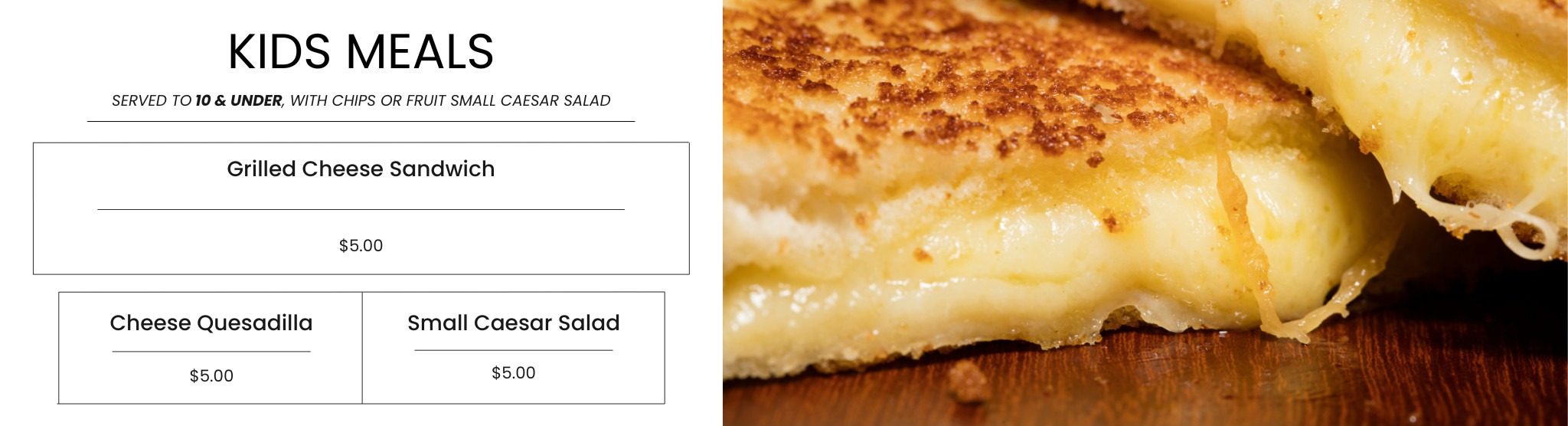 Golden grilled cheese sandwich with melted cheese on toasted bread, close-up image.