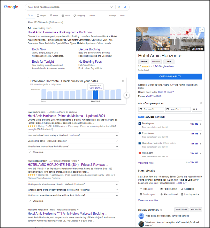 Google Search Before