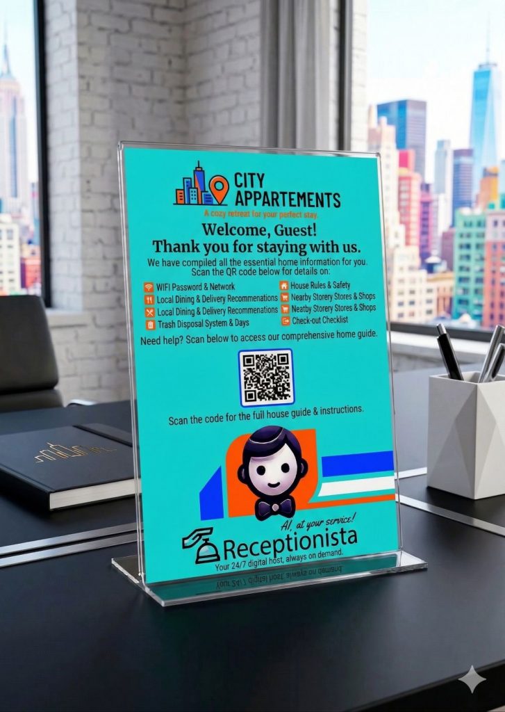 KI Chatbot Receptionista für Hotels, B&Bs, Ferienwohnungen