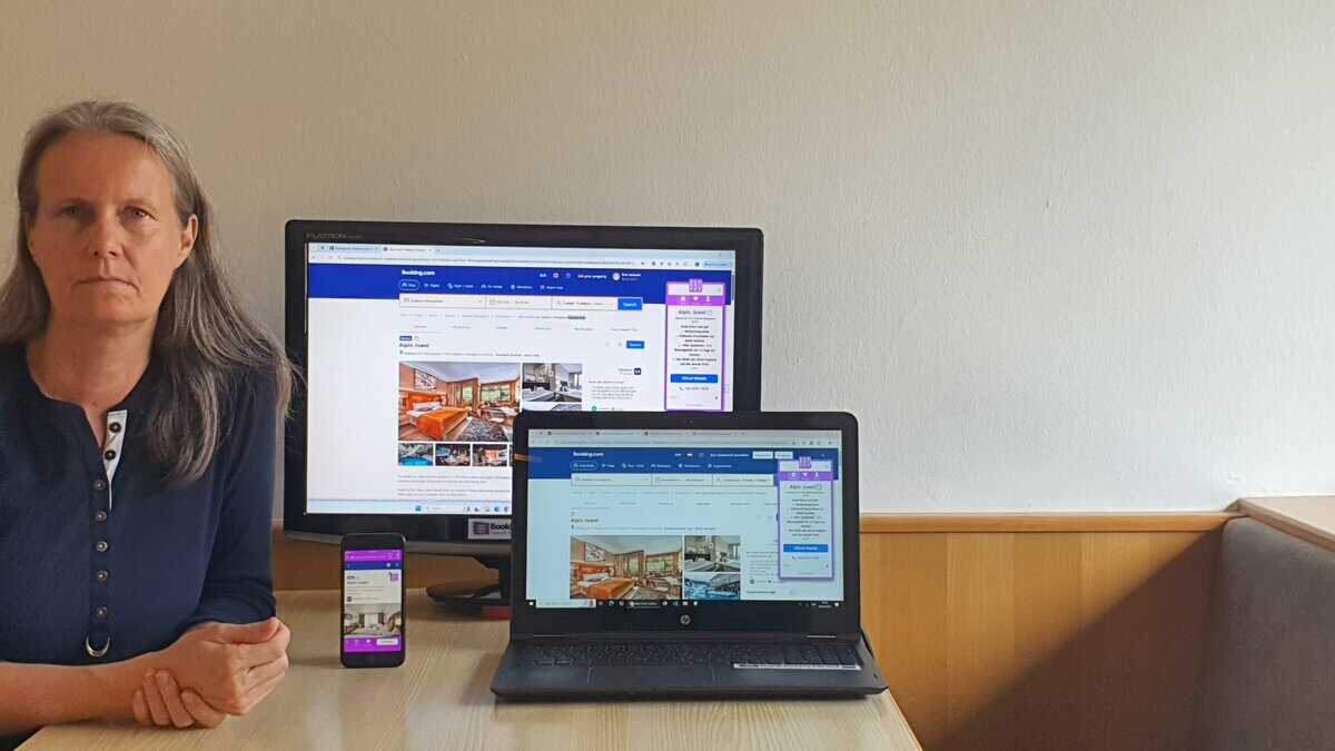 CEO and Founder with Desktop, Laptop and Mobile BookBetterDirect App