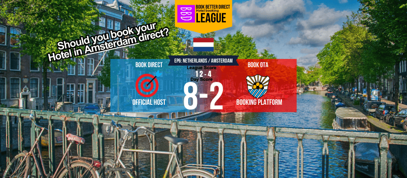 Scoreboard: should you book your hotel in amsterdam direct?