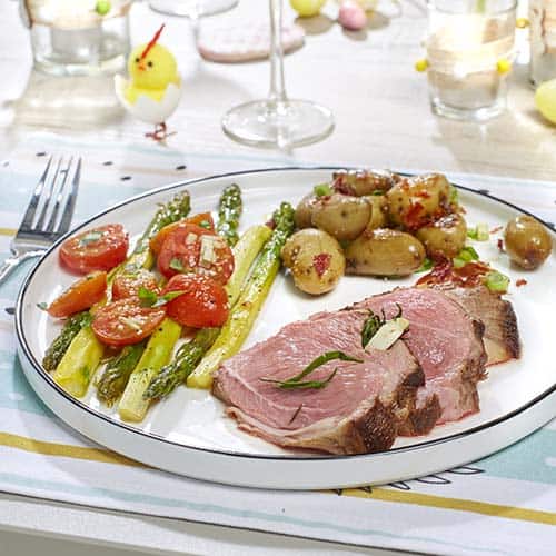 gigot agneau assiette