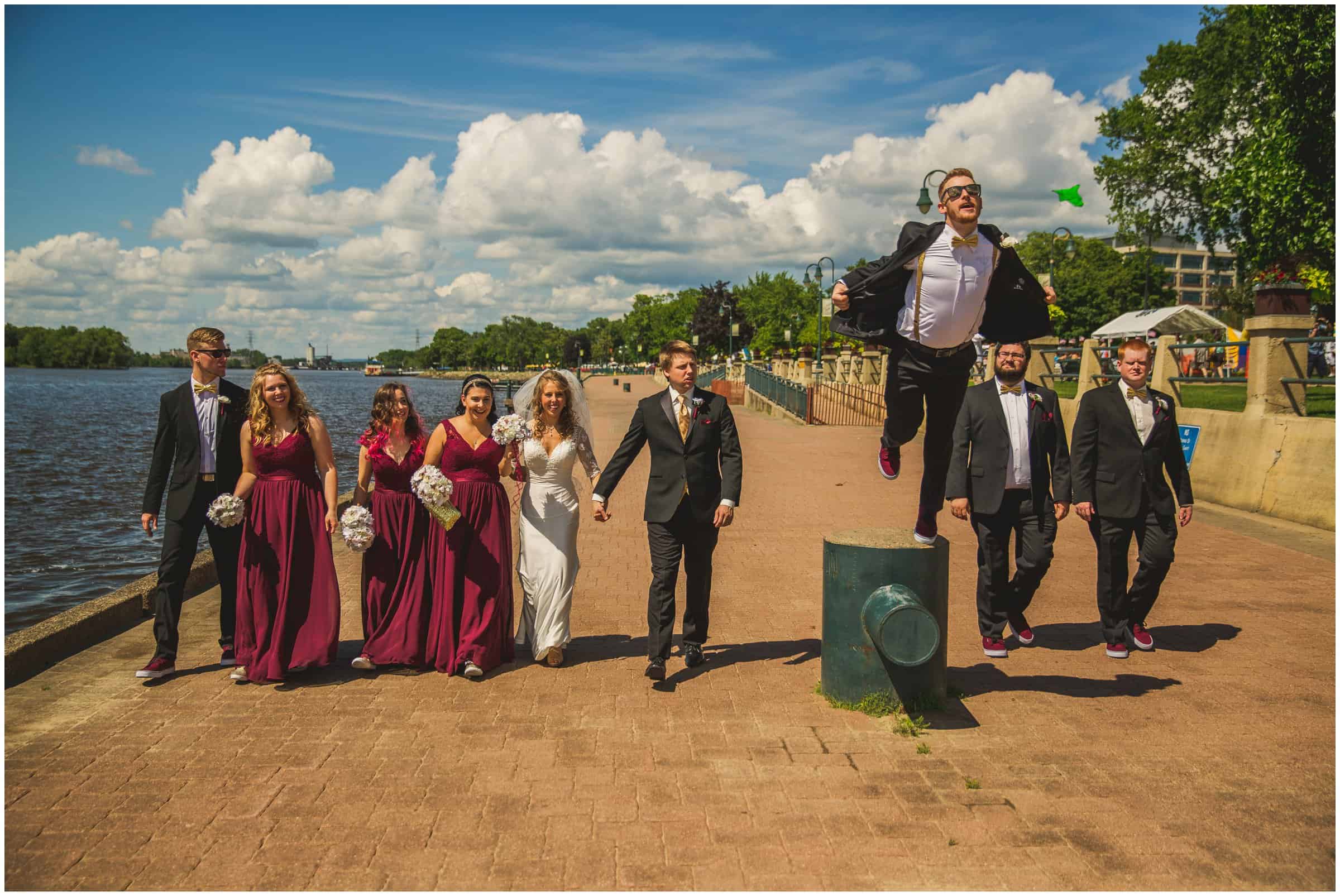 la crosse center riverside wedding box car photography