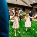Children, yard, wedding.