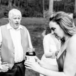 Keywords: black and white, photo, woman, jar of honey.