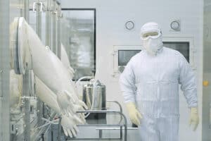 Vestimenta na produção asséptica