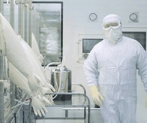 35 vestimenta para produção asséptica pequena