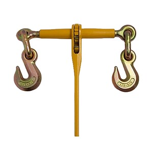 Heavy-duty industrial pulley and hook assembly for rigging and lifting applications.