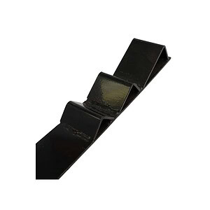 Heavy-duty black rubber straps for industrial cargo securing.