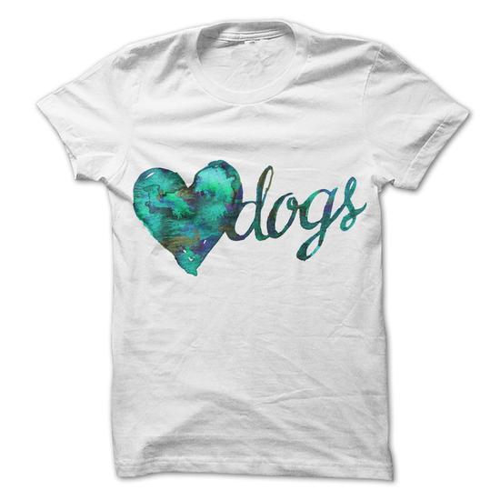Love Dog Watercolor - Green