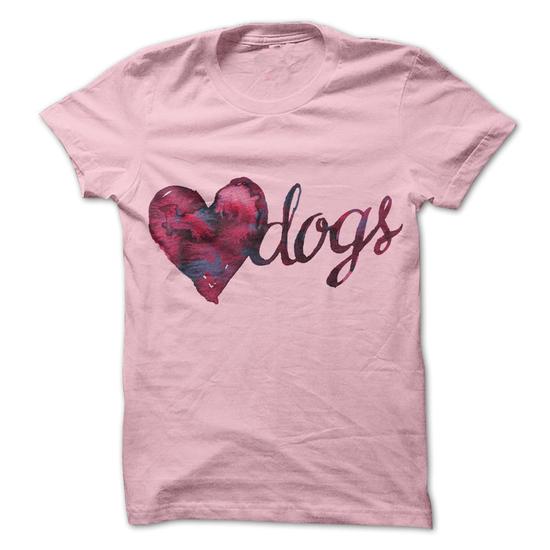 Love Dog Watercolor - Red