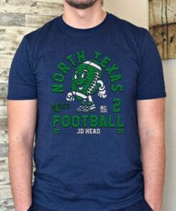 North Texas Mean JD Head 2023 NCAA Football t-shirts