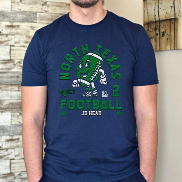 North Texas Mean JD Head 2023 NCAA Football t-shirts