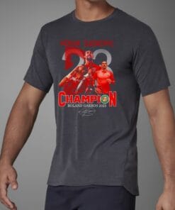 Novak Djokovic 23 Champion Roland Garros 2023 Signature Tee Shirt