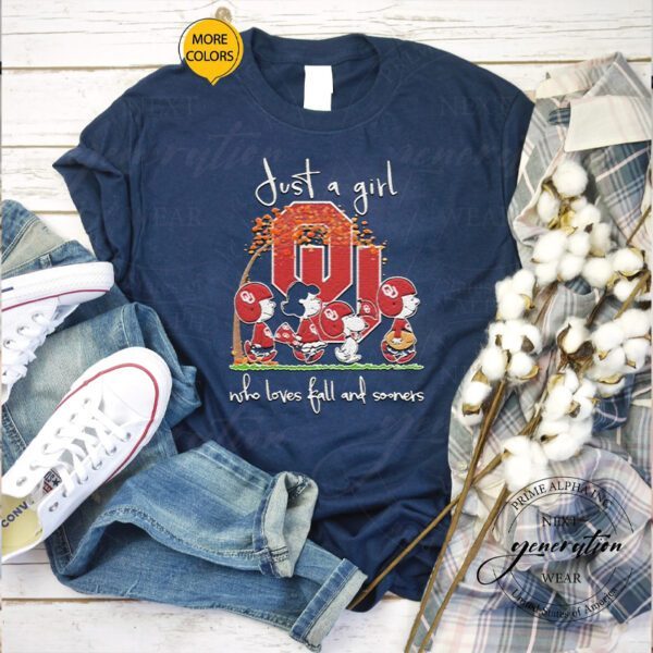 The Peanuts Oklahoma Sooners Football Just A Girl Who Loves Fall And Sooners T-shirts