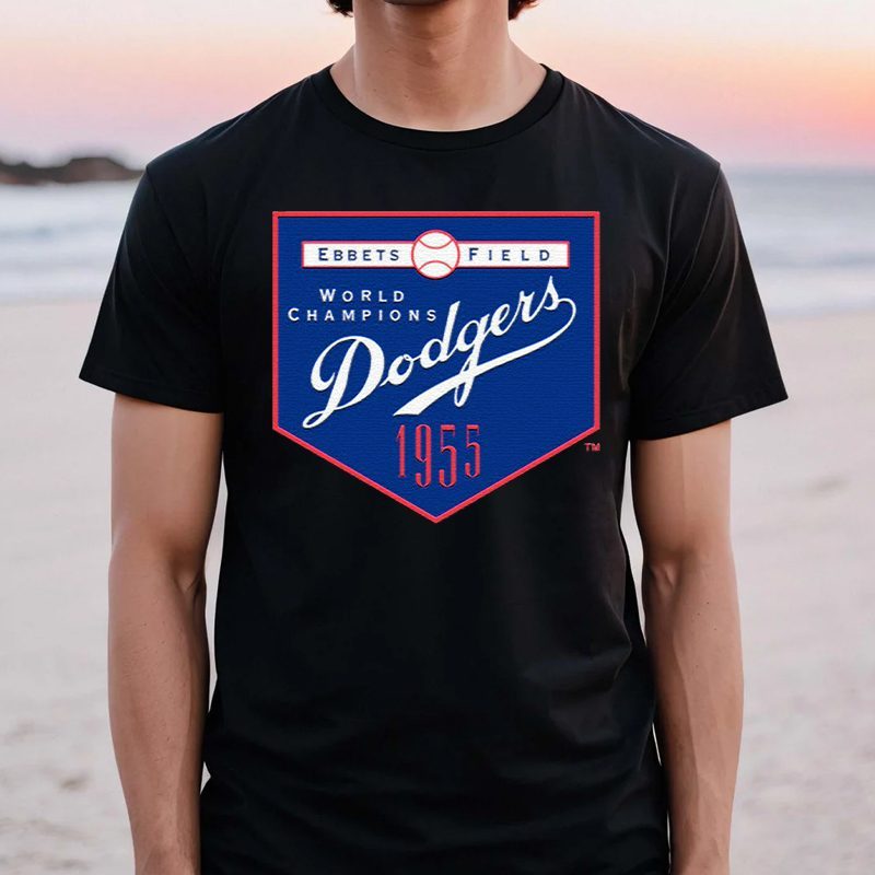 1955 Brooklyn Dodgers World Champions Shirts 4 1955 Brooklyn Dodgers World Champions TShirts