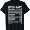 Thanksgiving Xmas Costume Nutrition Facts Lunch Lady T-Shirt