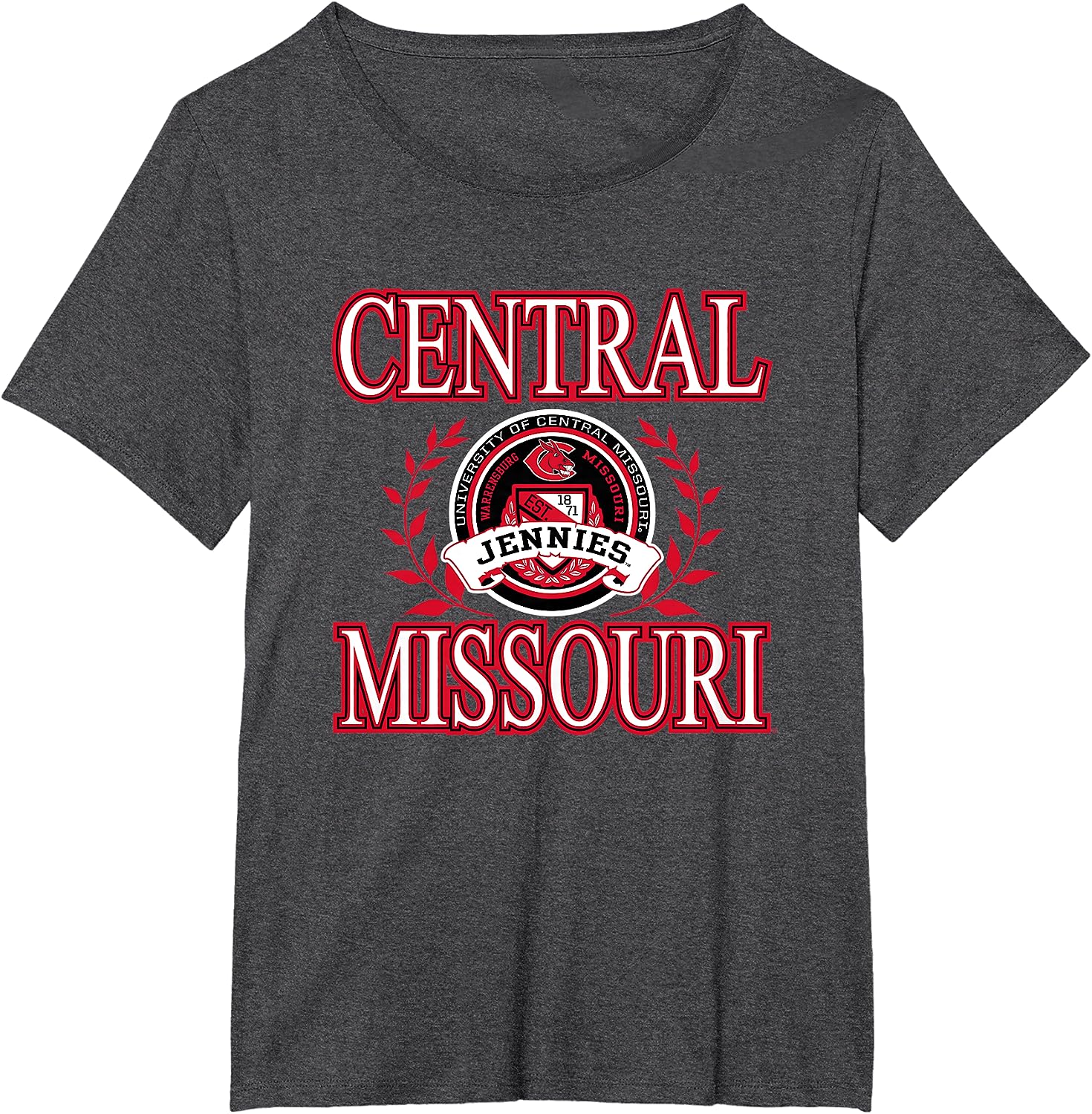 Central Missouri Mules Laurels Officially Licensed T-Shirt 5 Central Missouri Mules Laurels Officially Licensed T-Shirt - Image 5