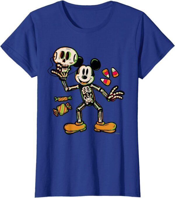 Disney 100 Mickey Mouse Skeleton Costume Halloween D100 T-Shirt - Image 22