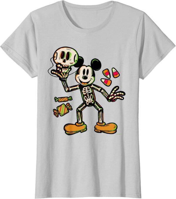Disney 100 Mickey Mouse Skeleton Costume Halloween D100 T-Shirt - Image 21
