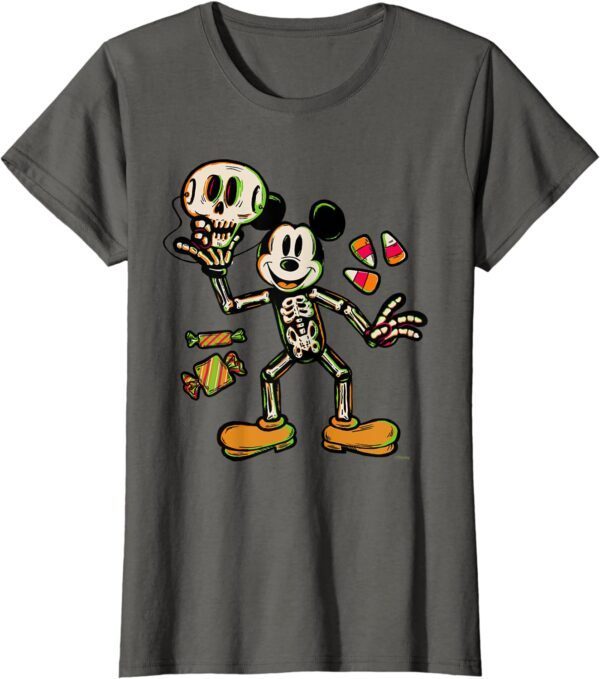 Disney 100 Mickey Mouse Skeleton Costume Halloween D100 T-Shirt - Image 17