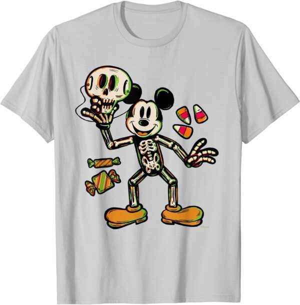 Disney 100 Mickey Mouse Skeleton Costume Halloween D100 T-Shirt - Image 6