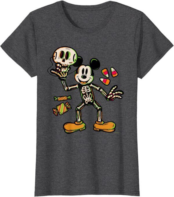 Disney 100 Mickey Mouse Skeleton Costume Halloween D100 T-Shirt - Image 31