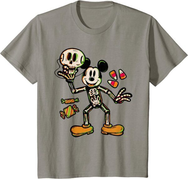 Disney 100 Mickey Mouse Skeleton Costume Halloween D100 T-Shirt - Image 42