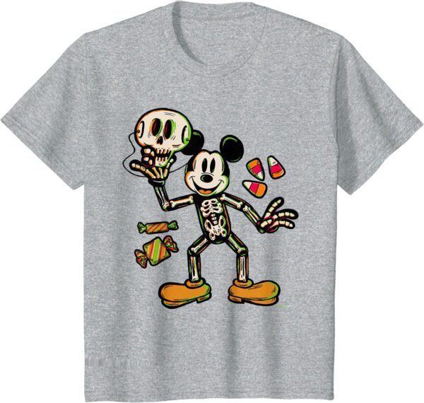 Disney 100 Mickey Mouse Skeleton Costume Halloween D100 T-Shirt - Image 41