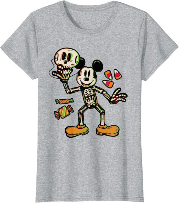 Disney 100 Mickey Mouse Skeleton Costume Halloween D100 T-Shirt - Image 25