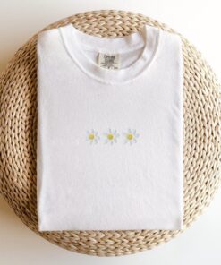 Embroidered Daisy Shirt Comfort Colors Shirts