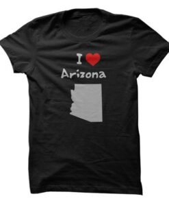 I Love Arizona with Heart and Arizona State Silhouette